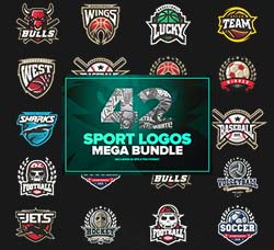 42个霸气的体育运行类标志：42 Sport logos MEGA BUNDLE